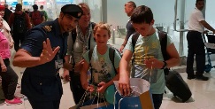 Dubai Customs fulfils the desire of two Australian kids keen to take pictures with customs inspector